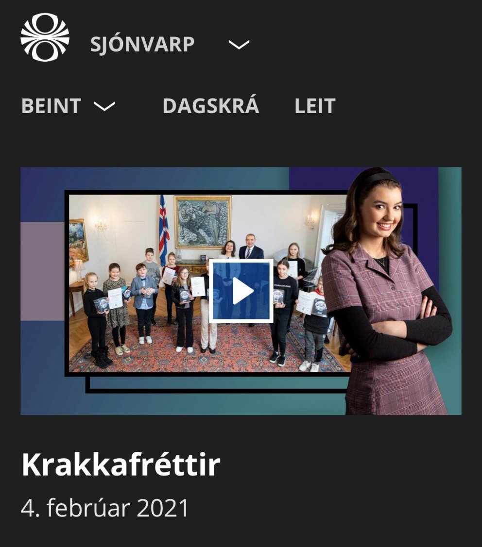 Umfjöllun um Samróm í Krakkafréttum RÚV ásamt viðtali við nemanda Höfðaskóla