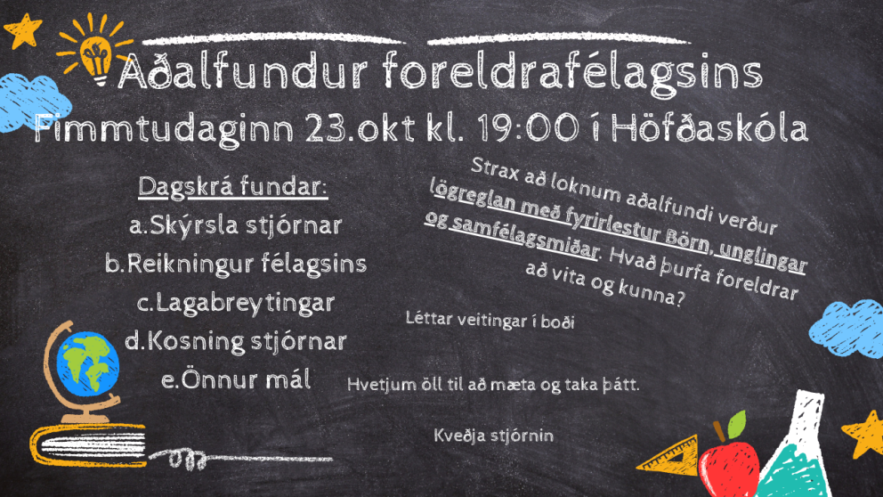 Aðalfundur foreldrafélagsins