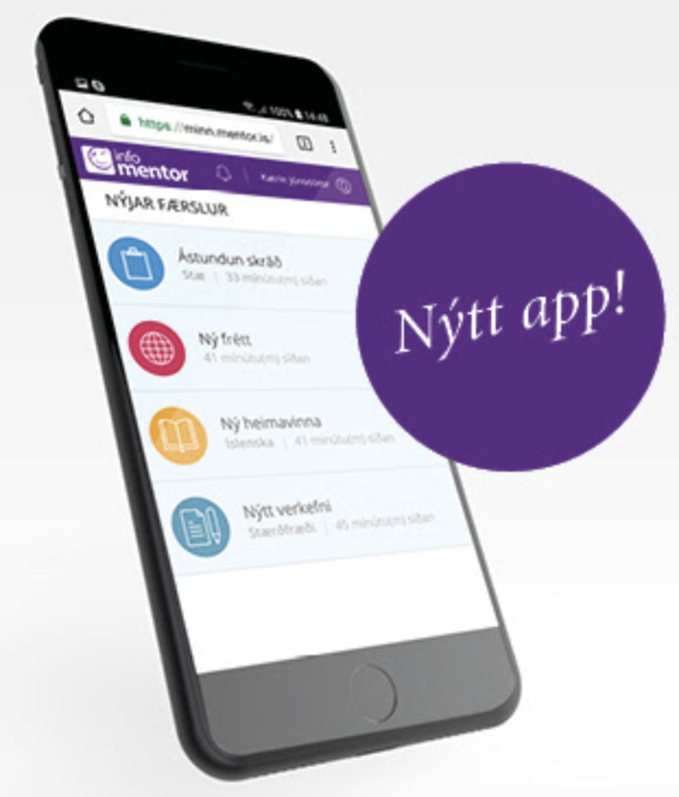 Nýtt Mentor app fyrir nemendur og aðstandendur