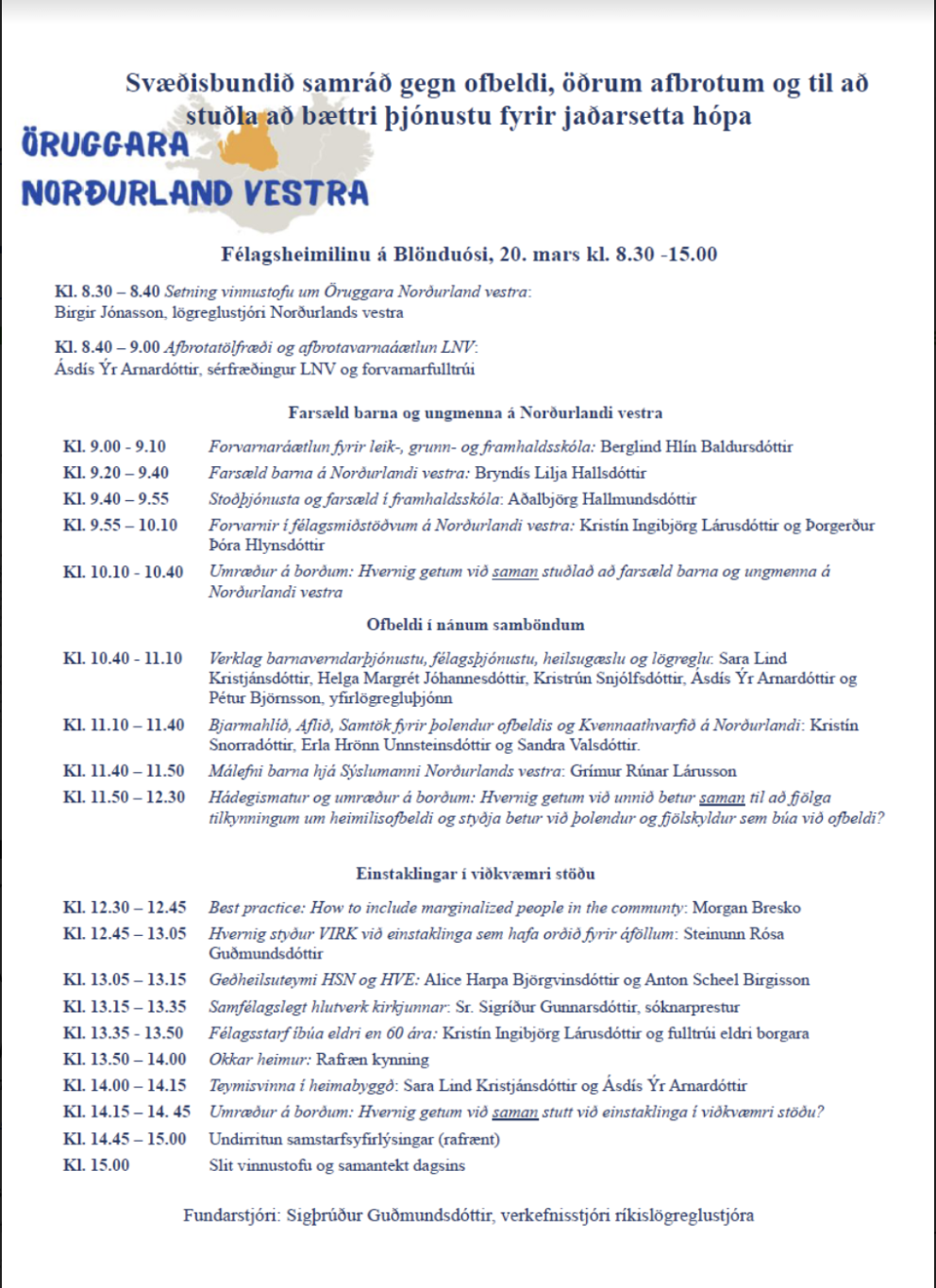 Öruggara Norðurland vestra