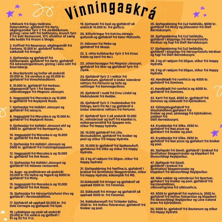Vinningaskrá