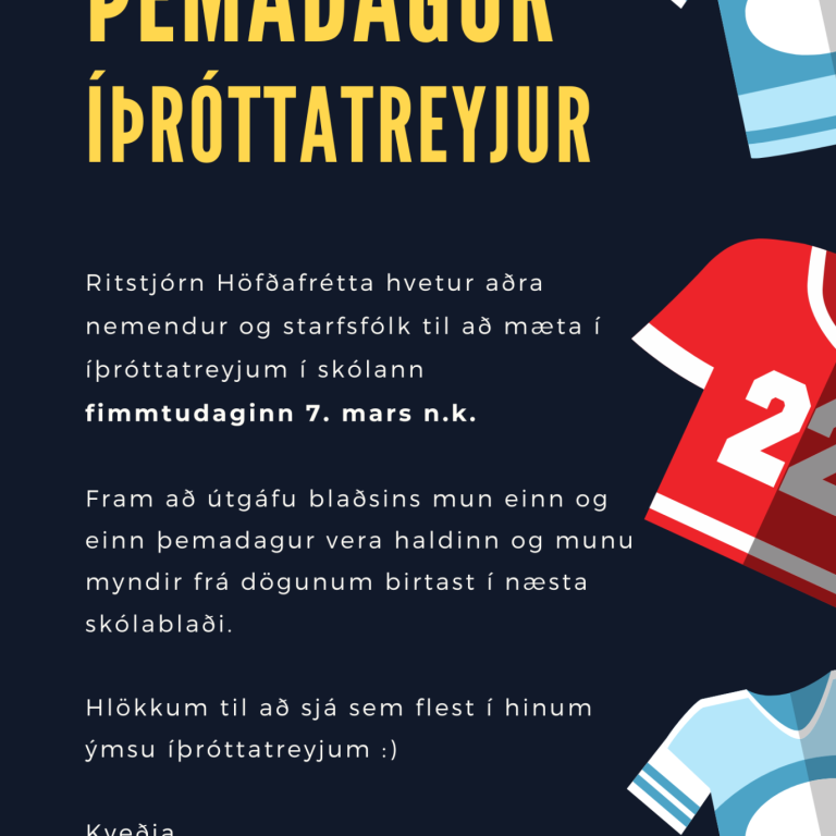 Þemadagur - íþróttatreyjur