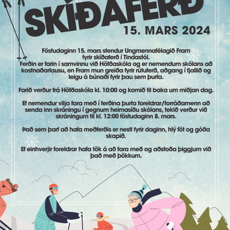 Á skíðum skemmti ég mér :) - Skráning hér! - BREYTT TÍMASETNING