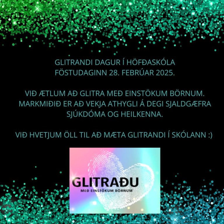 Glitrandi dagur 28.febrúar