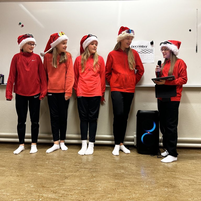 Stelpur á miðstigi í jólastuði