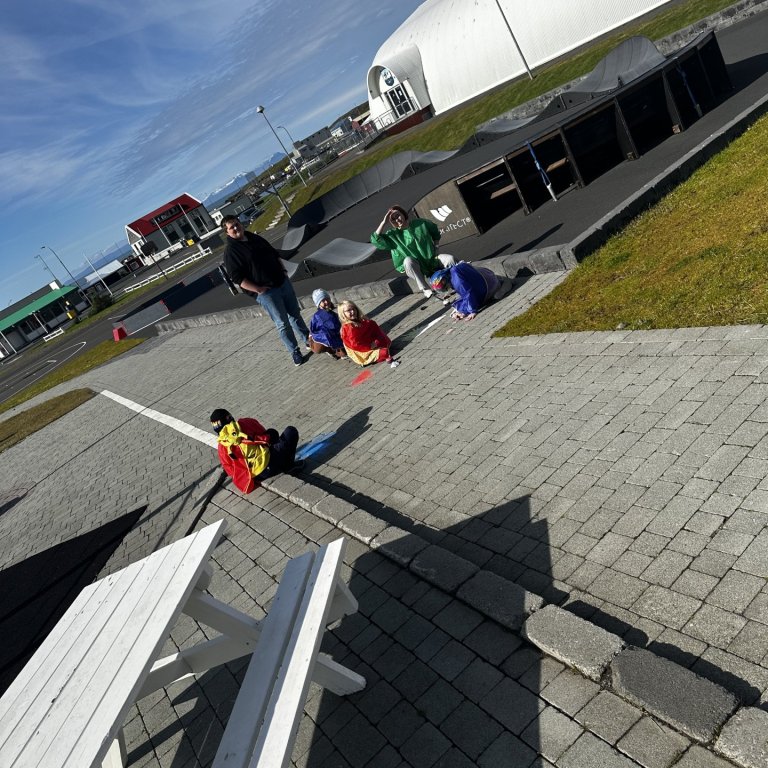 Veðurblíða á fyrsta skóladegi