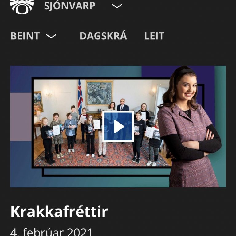 Umfjöllun um Samróm í Krakkafréttum RÚV ásamt viðtali við nemanda Höfðaskóla