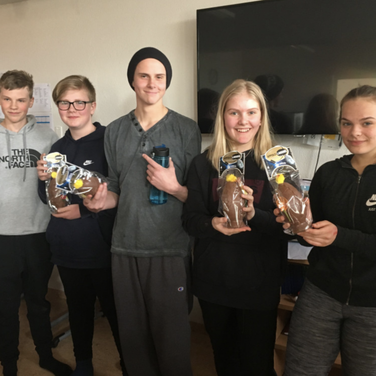 Liðið sem var í 1.sæti - Almar, Andri, Haraldur, Arna, Hekla