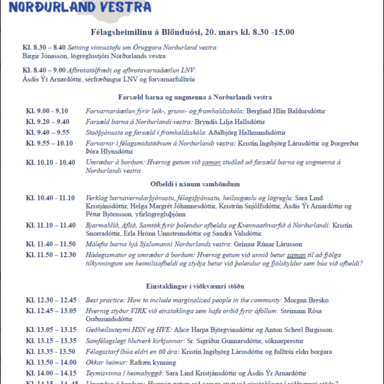 Öruggara Norðurland vestra